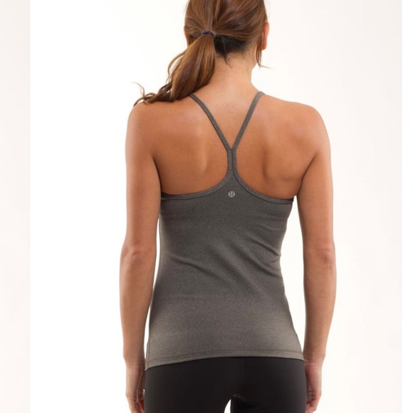 Lululemon Power Y Tank Heathered Navy-10 - Picture 4 of 4